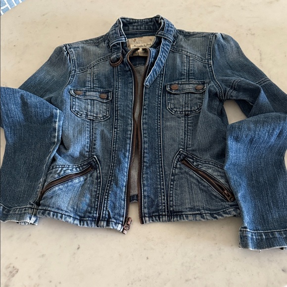 Abercrombie & Fitch Dark Blue Denim Jacket - Picture 1 of 7